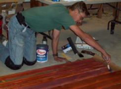 varnishing baseboards