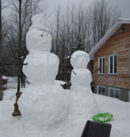 Snowman and snowlady